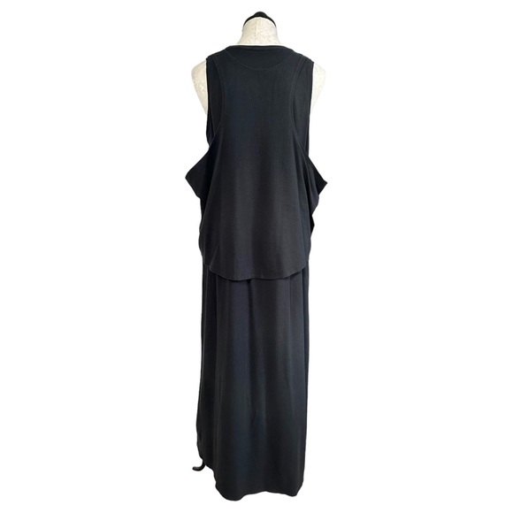 Pure Jill Racer-Back Dress Layered Tank Dress Lagenlook Black Size Large - Picture 3 of 9